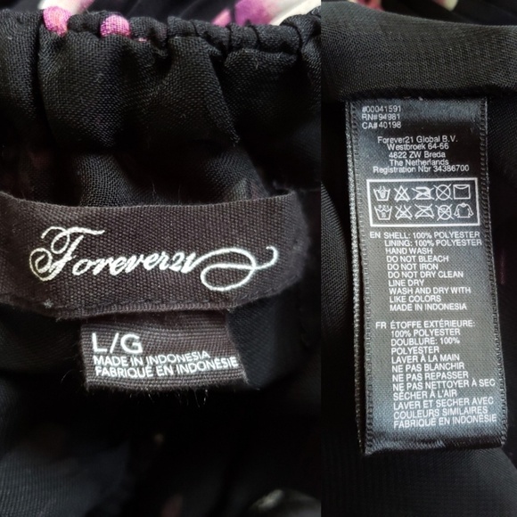 Black/ Purple Floral Pleated Dress - Picture 7 of 8